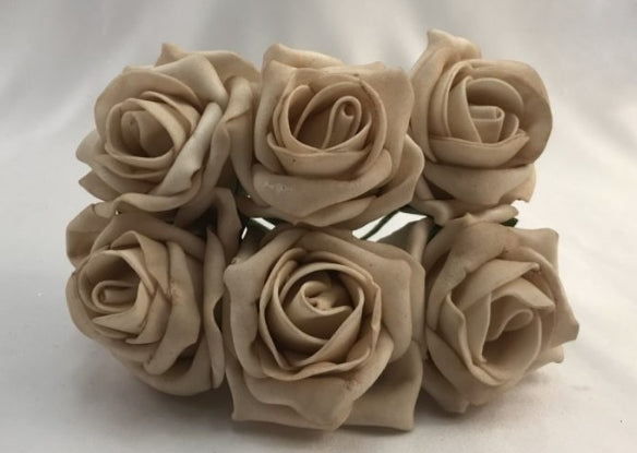 Rose Gold Cottage Rose Foam Flower FaithandFlora